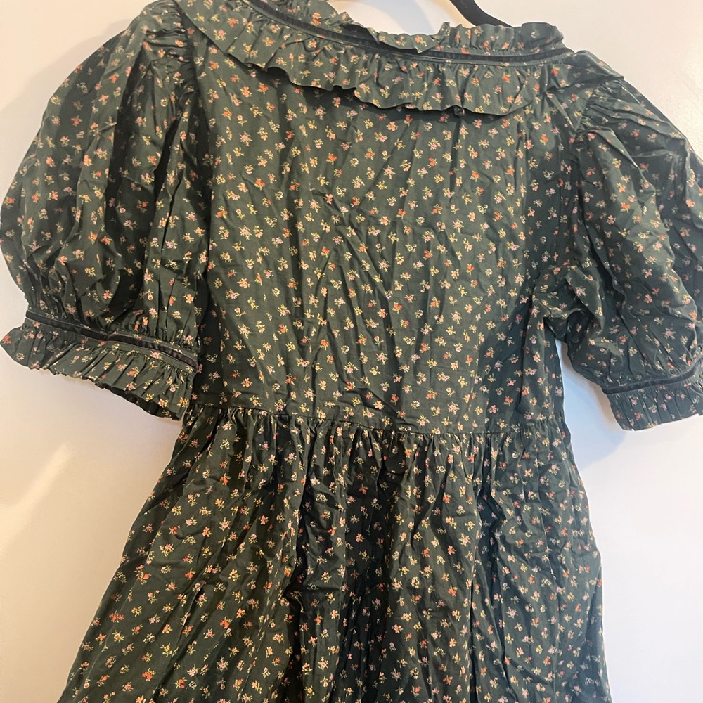 DOEN Green floral Dress, size S & M - Picture 4 of 8